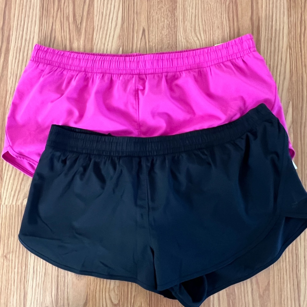 All In Motion Set Of Two 2” Low Rise Lined Shorts Pink/Black Woman Size XXL